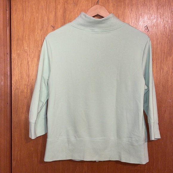 •DANSKIN•LIGHT GREEN 3/4 SLEEVE FULLZIP LIGHTWEIGHT ATHLEISURE JACKET SWEATER XL - Picture 4 of 7